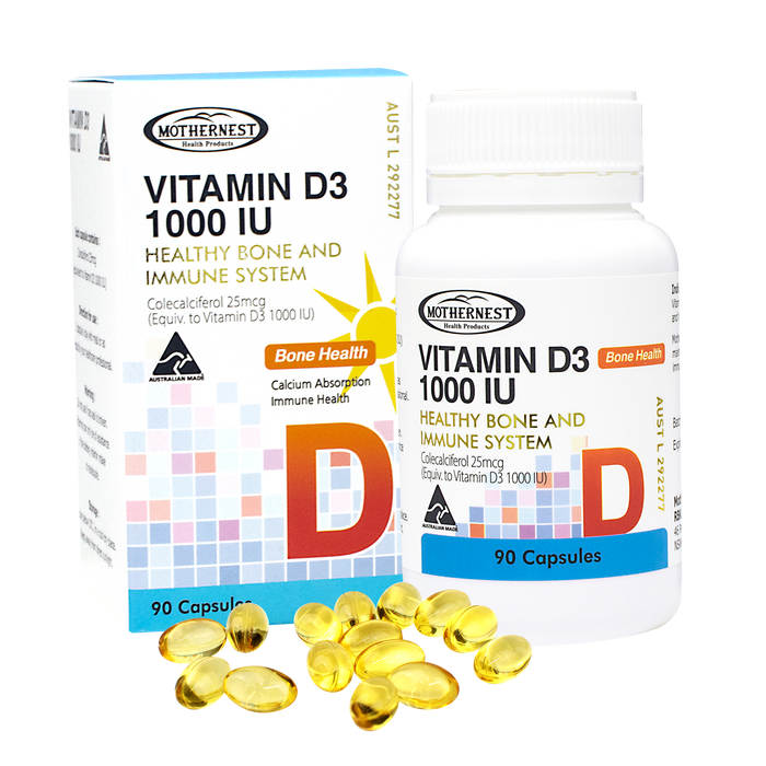 **Special** Mothernest Vitamin D3 1000 IU 90 Capsules