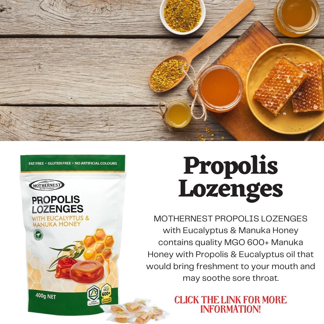Mothernest Propolis Lozenges with Eucalyptus & Manuka Honey 400g