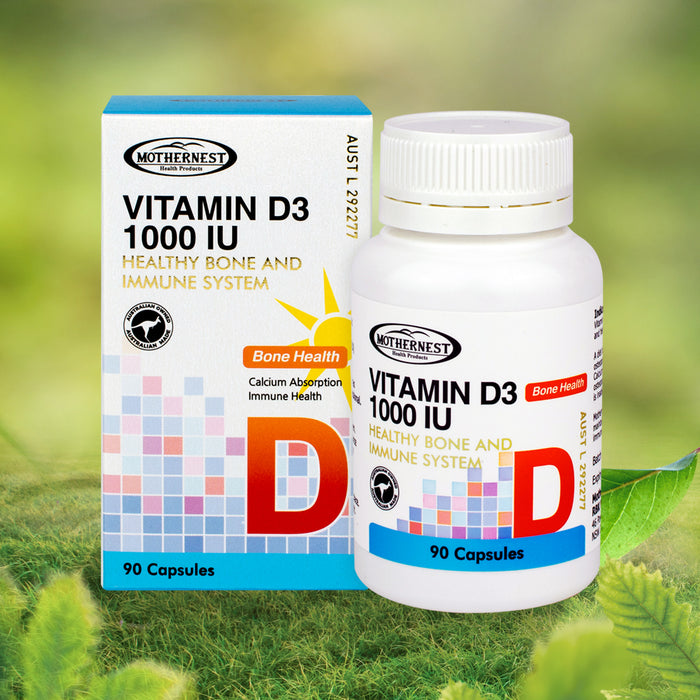 Mothernest Vitamin D3 1000 IU 90 Capsules